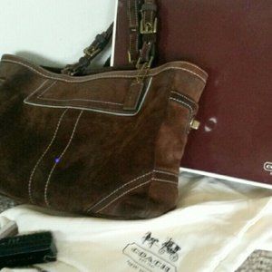 COACH Brown Suede purse